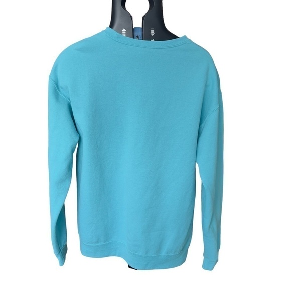 80s Teal Logo Pop Art Retro Sport Pullover Sweatshirt L - Picture 2 of 6